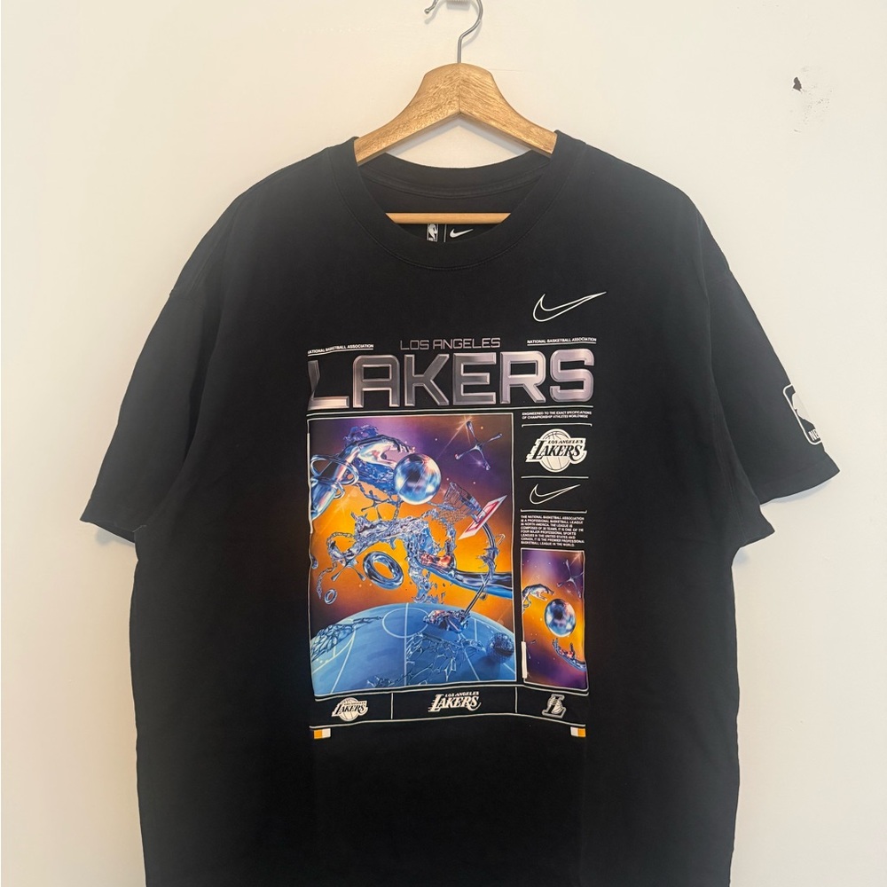 Nike Black Los Angeles Lakers Space Graphic Tee - Picture 1 of 5